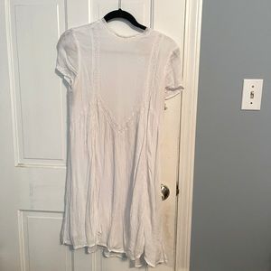 Women’s White Smock Lace Detail Dress Size Large